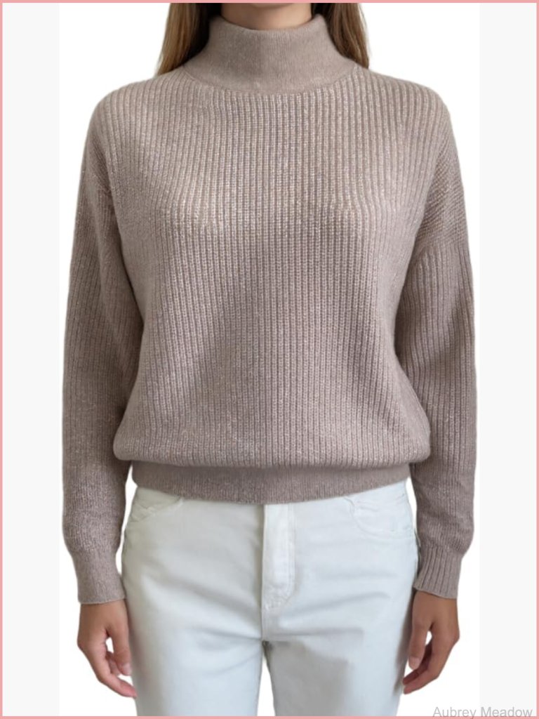 100% Cashmere Crewneck Sweater Thick Knit Pullover